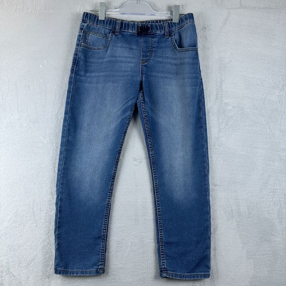 Wrangler Women's Slim Straight Jeans Elastic Waist Stretch Blue Size 12 Husky